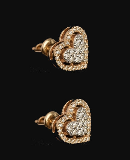 Timeless 14K Gold Infinity Knot Diamond Earrings | Forever Cluster Studs, Gross Wt: 3.33, Net Wt: 3.212, Diamond. Wt 0.59
