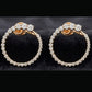 Unique 14K Gold Geometric Twist Diamond Earrings | Contemporary Designer Studs, Gross Wt: 4.55, Net Wt: 4.294, Diamond. Wt 0.98, Stone.Wt 0.3