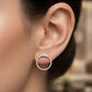 Unique 14K Gold Geometric Twist Diamond Earrings | Contemporary Designer Studs, Gross Wt: 4.55, Net Wt: 4.294, Diamond. Wt 0.98, Stone.Wt 0.3