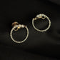 Unique 14K Gold Geometric Twist Diamond Earrings | Contemporary Designer Studs, Gross Wt: 4.55, Net Wt: 4.294, Diamond. Wt 0.98, Stone.Wt 0.3