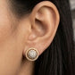 14KT Gold Sunburst Radial Diamond Earrings | IGI Certified, Gross Wt: 4.59, Net Wt: 4.366, Diamond. Wt 1.12