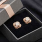 14KT Gold Scalloped Floral Diamond Earrings | IGI Certified, Gross Wt: 4.51, Net Wt: 4.318, Diamond. Wt 0.96