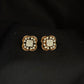 14KT Gold Scalloped Floral Diamond Earrings | IGI Certified, Gross Wt: 4.51, Net Wt: 4.318, Diamond. Wt 0.96
