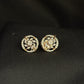14KT Gold Swirl Floral Diamond Stud Earrings | IGI Certified, Gross Wt: 4.68, Net Wt: 4.534, Diamond. Wt 0.73