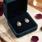 14kt Gold Teardrop Diamond Cluster Earrings | Certified IGI Diamond Studs, Gross Wt: 2.11, Net Wt: 2.032, Diamond. Wt 0.39
