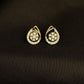 14kt Gold Teardrop Diamond Cluster Earrings | Certified IGI Diamond Studs, Gross Wt: 2.11, Net Wt: 2.032, Diamond. Wt 0.39