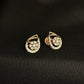 14kt Gold Teardrop Diamond Cluster Earrings | Certified IGI Diamond Studs, Gross Wt: 2.11, Net Wt: 2.032, Diamond. Wt 0.39