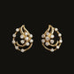 Artistic 14kt Gold Petal Diamond Earrings | IGI Certified Fine Jewelry, Gross Wt: 2.1, Net Wt: 2.042, Diamond. Wt 0.29