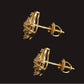 Artistic 14kt Gold Petal Diamond Earrings | IGI Certified Fine Jewelry, Gross Wt: 2.1, Net Wt: 2.042, Diamond. Wt 0.29