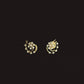 Artistic 14kt Gold Petal Diamond Earrings | IGI Certified Fine Jewelry, Gross Wt: 2.1, Net Wt: 2.042, Diamond. Wt 0.29