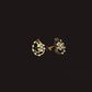 Artistic 14kt Gold Petal Diamond Earrings | IGI Certified Fine Jewelry, Gross Wt: 2.1, Net Wt: 2.042, Diamond. Wt 0.29