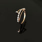 14K Gold Diamond Bypass Ring with IGI Certified 0.25 ct Diamonds, 2.15g Net Gold