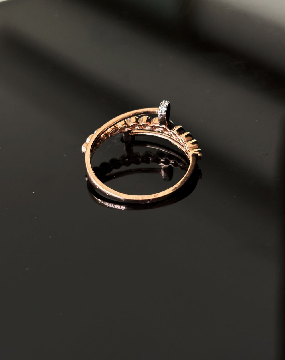 14K Gold Diamond Bypass Ring with IGI Certified 0.25 ct Diamonds, 2.15g Net Gold