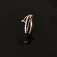 14K Gold Diamond Bypass Ring with IGI Certified 0.25 ct Diamonds, 2.15g Net Gold