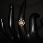14K Gold Diamond Cluster Ring with IGI Certified 0.39 ct Diamonds, 2.172g Net Gold