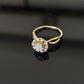 14K Gold Diamond Cluster Ring with IGI Certified 0.39 ct Diamonds, 2.172g Net Gold