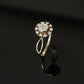 14K Gold Diamond Cluster Ring with IGI Certified 0.39 ct Diamonds, 2.172g Net Gold