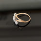 14K Gold Diamond Three-Cluster Ring with IGI Certified 0.39 ct Diamonds, 2.512g Net Gold