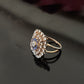 14K Gold Grand Diamond Cluster Ring with IGI Certified 1.59 ct Diamonds, 5.876g Net Gold