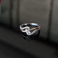 14K Gold Diamond Bypass Ring with IGI Certified 0.34 ct Diamonds, 2.712g Net Gold