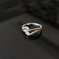 14K Gold Diamond Bypass Ring with IGI Certified 0.34 ct Diamonds, 2.712g Net Gold