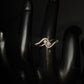 14K Gold Diamond Bypass Ring with IGI Certified 0.34 ct Diamonds, 2.712g Net Gold