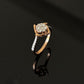14K Gold Diamond Floral Cluster Ring with IGI Certified 0.49 ct Diamonds, 2.662g Net Gold
