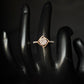 14K Gold Diamond Floral Cluster Ring with IGI Certified 0.49 ct Diamonds, 2.662g Net Gold