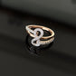 14K Gold Diamond Floral & Halo Ring with IGI Certified 0.35 ct Diamonds, 3.51g Net Gold