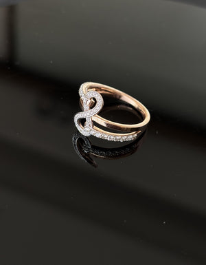 14K Gold Diamond Floral & Halo Ring with IGI Certified 0.35 ct Diamonds, 3.51g Net Gold