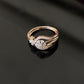 14K Gold Diamond Floral Cluster Ring with IGI Certified 0.35 ct Diamonds, 3.02g Net Gold