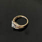 14K Gold Diamond Floral Cluster Ring with IGI Certified 0.35 ct Diamonds, 3.02g Net Gold