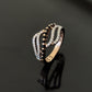 14K Gold Diamond & Accent Multi-Band Ring with IGI Certified 0.22 ct Diamonds, 3.71g Net Gold