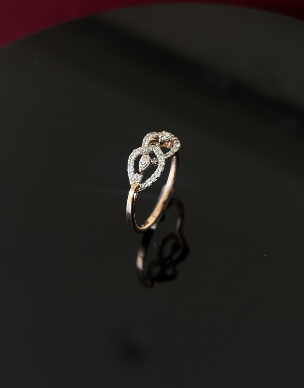 14K Gold Diamond Wave Ring with IGI Certified 0.27 ct Diamonds, 2.166g Net Gold