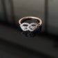 14K Gold Diamond Wave Ring with IGI Certified 0.27 ct Diamonds, 2.166g Net Gold