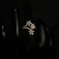 14K Gold Diamond Cluster & Pave Ring with IGI Certified 0.71 ct Diamonds, 2.698g Net Gold