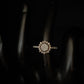 14K Gold Diamond Floral Cluster Ring with IGI Certified 0.57 ct Diamonds, 2.456g Net Gold