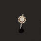 14K Gold Diamond Floral Cluster Ring with IGI Certified 0.57 ct Diamonds, 2.456g Net Gold