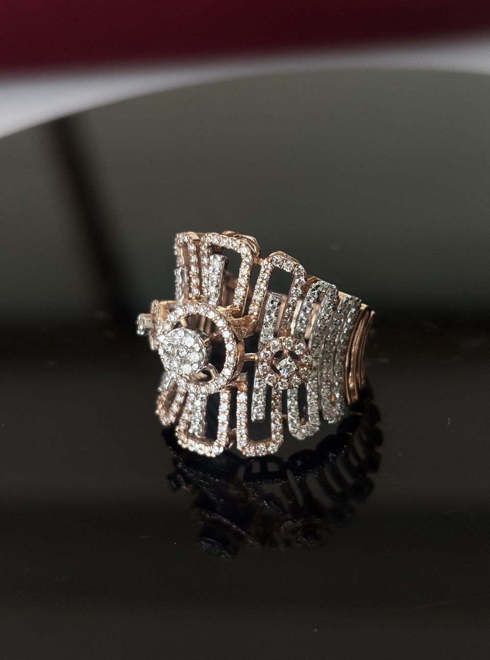 14K Gold Diamond Statement Ring with IGI Certified 1.34 ct Diamonds, 7.012g Net Gold
