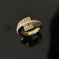 14K Gold Diamond Cluster Ring with IGI Certified 0.58 ct Diamonds, 4.874g Net Gold