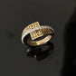 14K Gold Diamond Cluster Ring with IGI Certified 0.58 ct Diamonds, 4.874g Net Gold
