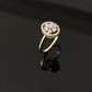 14K Gold Diamond Floral Cluster Ring with IGI Certified 0.49 ct Diamonds, 2.342g Net Gold