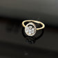 14K Gold Diamond Floral Cluster Ring with IGI Certified 0.49 ct Diamonds, 2.342g Net Gold