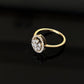 14K Gold Diamond Floral Cluster Ring with IGI Certified 0.49 ct Diamonds, 2.342g Net Gold