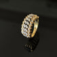 14K Gold Wide Diamond Band with IGI Certified 1.0 ct Diamonds, 3.99g Net Gold