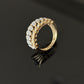 14K Gold Wide Diamond Band with IGI Certified 1.0 ct Diamonds, 3.99g Net Gold
