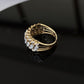 14K Gold Wide Diamond Band with IGI Certified 1.0 ct Diamonds, 3.99g Net Gold