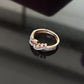 14K Gold Diamond Bypass Ring with IGI Certified 0.41 ct Diamonds, 3.008g Net Gold