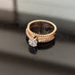 Grand 14K Gold Multi-Band Diamond Ring with IGI Certified 0.42 ct Diamonds, 5.946g Net Gold