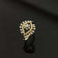 14K Gold Diamond Floral Bypass Ring with IGI Certified 0.51 ct Diamonds, 2.088g Net Gold